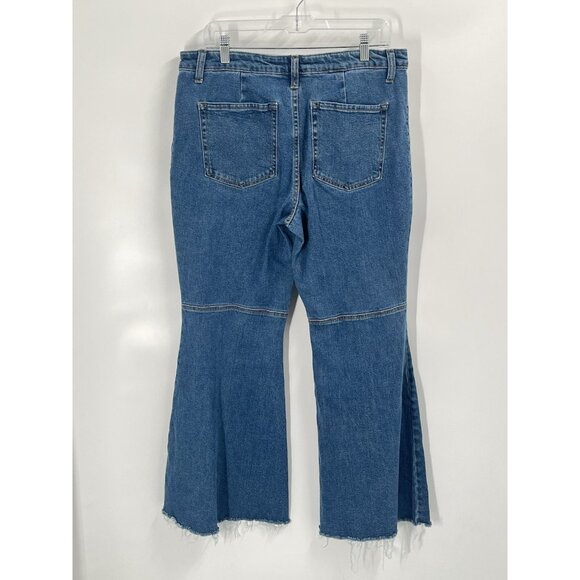 So Wide Leg Flare Jeans Sz 32 / 14 Y2K 90s Grunge Skater Retro - Picture 4 of 5